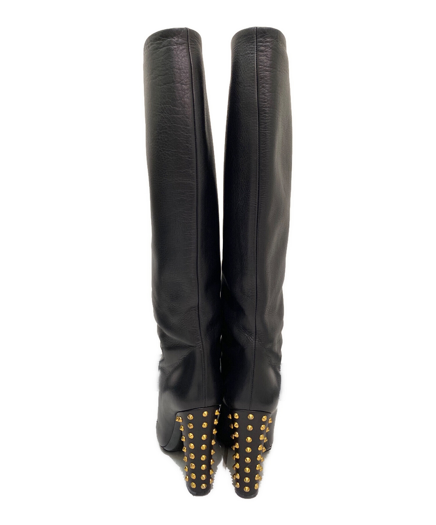 中古・古着通販】GUCCI (グッチ) スタッズロングブーツ ブラック