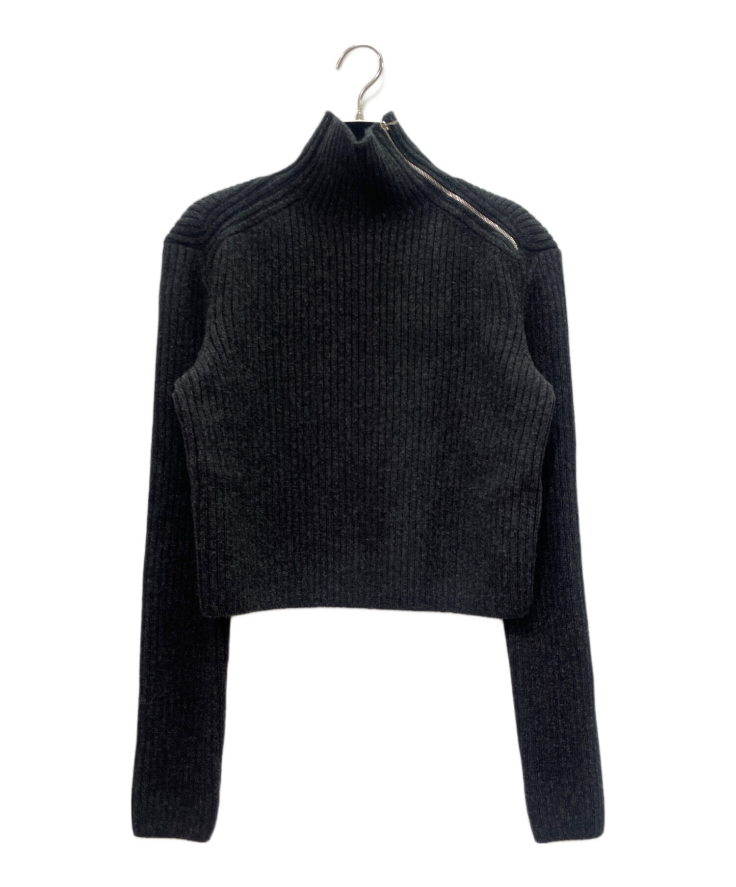 中古・古着通販】HERMES (エルメス) ウール ハイネックニット グレー