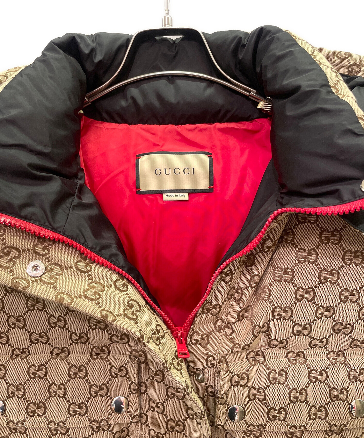 グッチ　GUCCI　ダウンジャケット　赤　36m 100 中古・古着通販】GUCCI (グッチ) GUCCI GG Canvas Down Jacket/GG