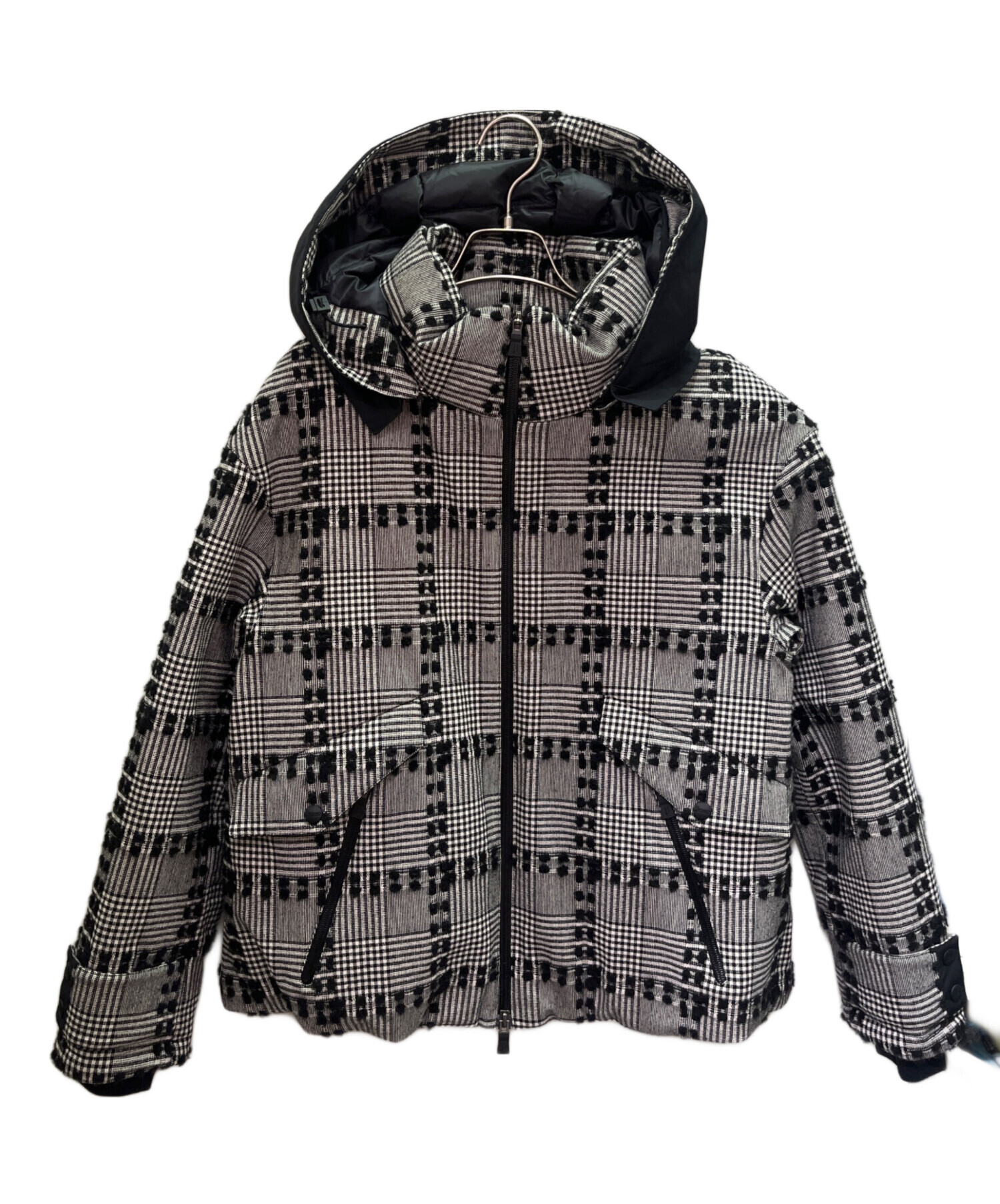 ☆HERNO ヘルノ チェック柄 ツイード切替 ダウンジャケット 中古・古着通販】HERNO (ヘルノ) チェックジャガード ダウンジャケット