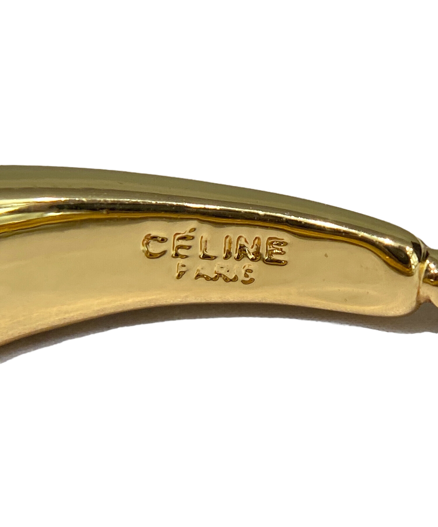 中古・古着通販】CELINE (セリーヌ) ボールドフープピアス ゴールド