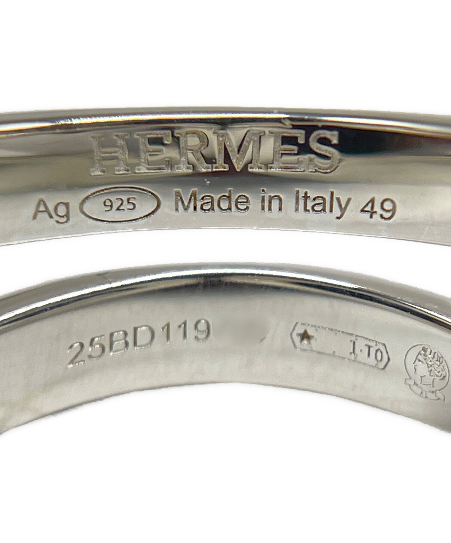 HERMES リマ 49 リング シルバー エルメス　入手困難 中古・古着通販】HERMES (エルメス) リマ PM シルバー サイズ:PM 8.5号