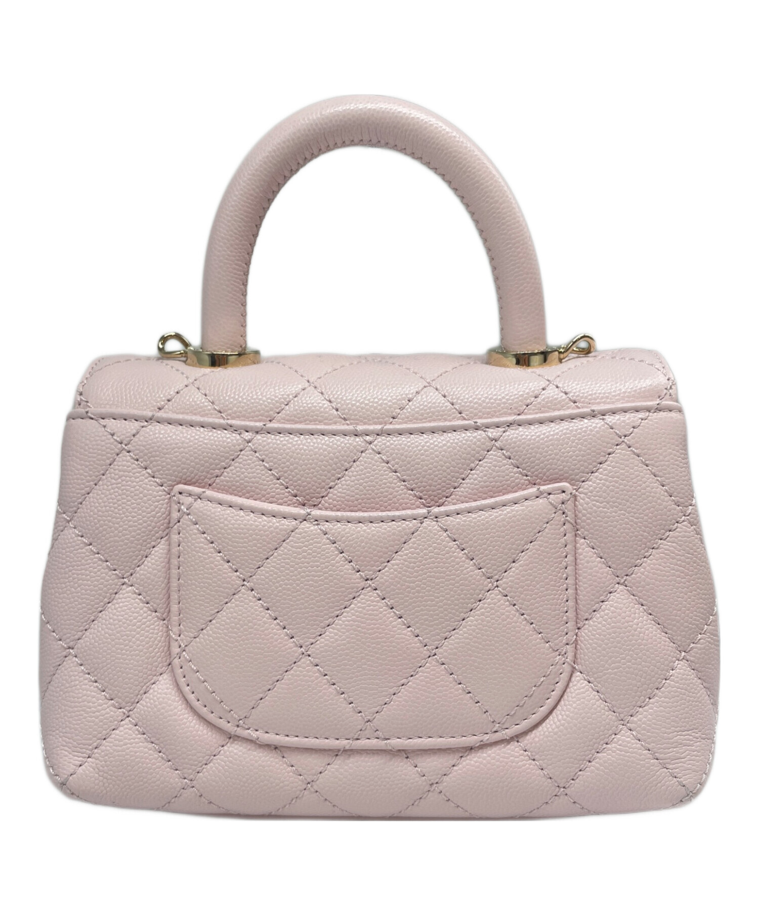 中古・古着通販】CHANEL (シャネル) ココハンドル 19XXS ピンク サイズ