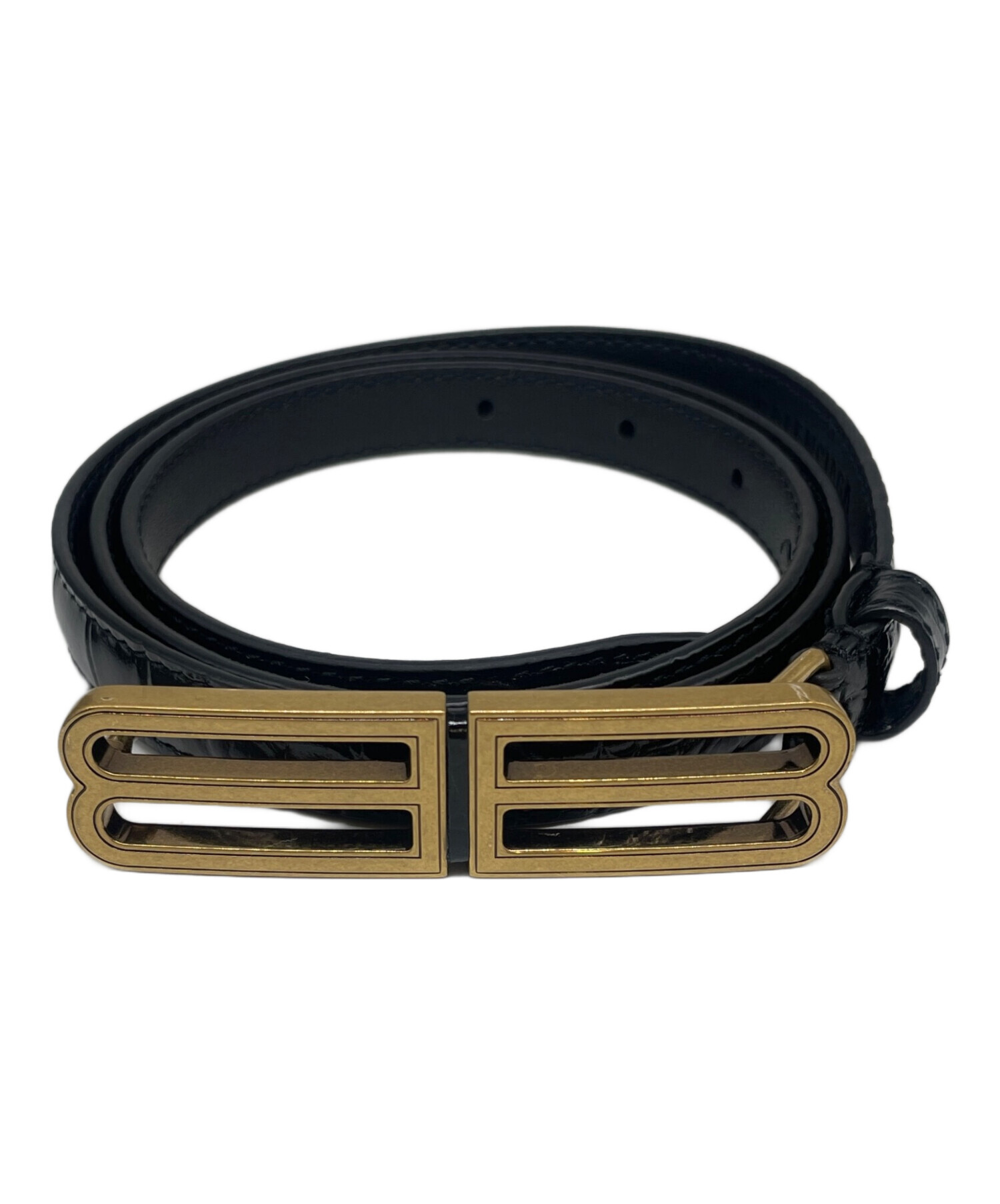 中古・古着通販】BALENCIAGA (バレンシアガ) BBラージ ベルト ブラック