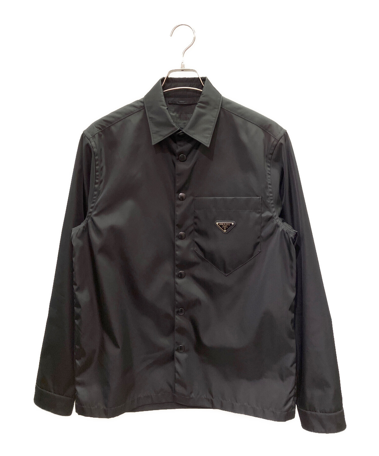 PRADA リナイロン RE nylon シャツジャケット 黒 ブラック XS Prada Re-Nylon シャツジャケット | ブラック | FARFETCH JP