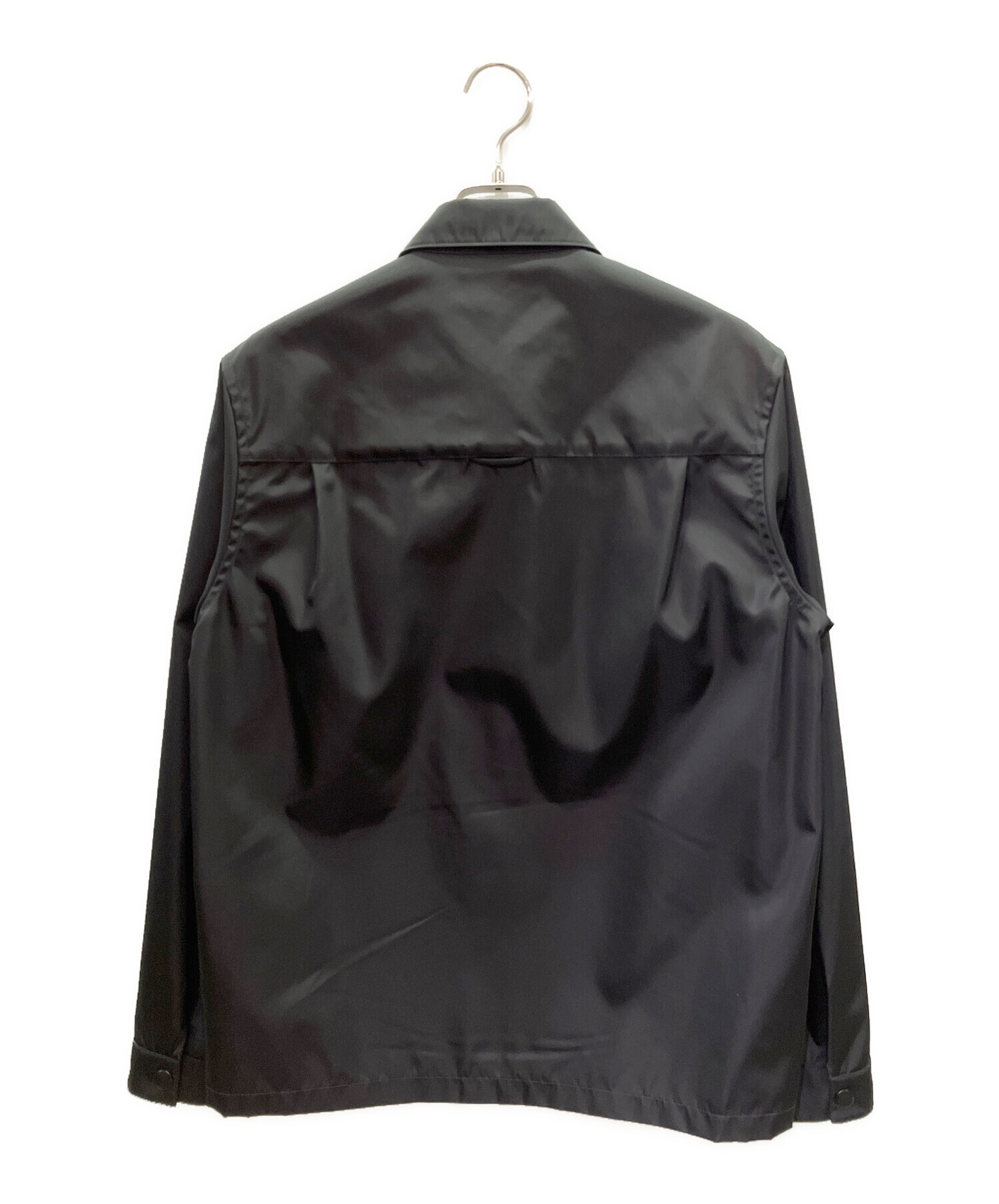 PRADA リナイロン RE nylon シャツジャケット 黒 ブラック XS Prada Re-Nylon シャツジャケット | ブラック | FARFETCH JP