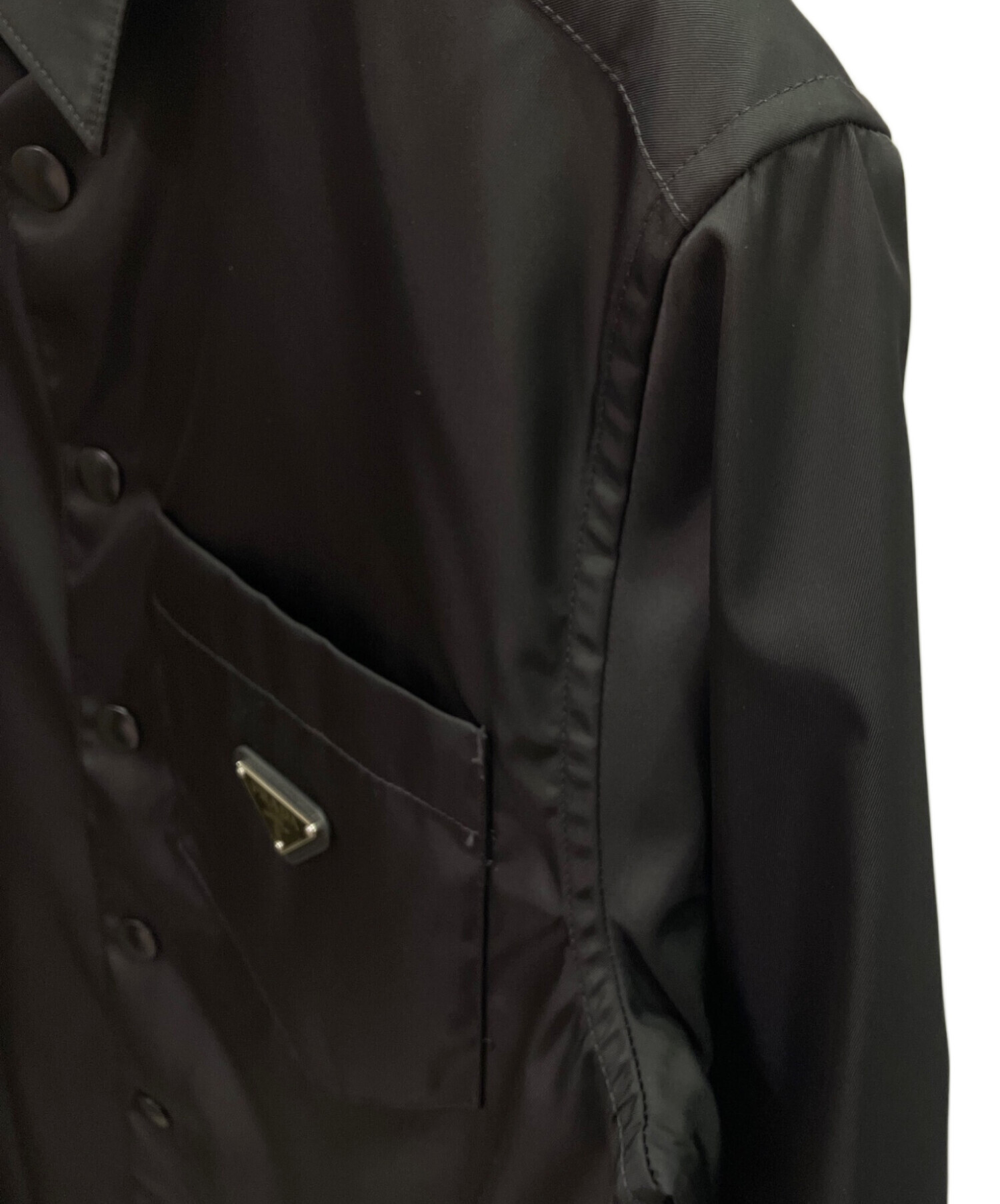 中古・古着通販】PRADA (プラダ) Re-Nylon シャツ ブラック サイズ:XS