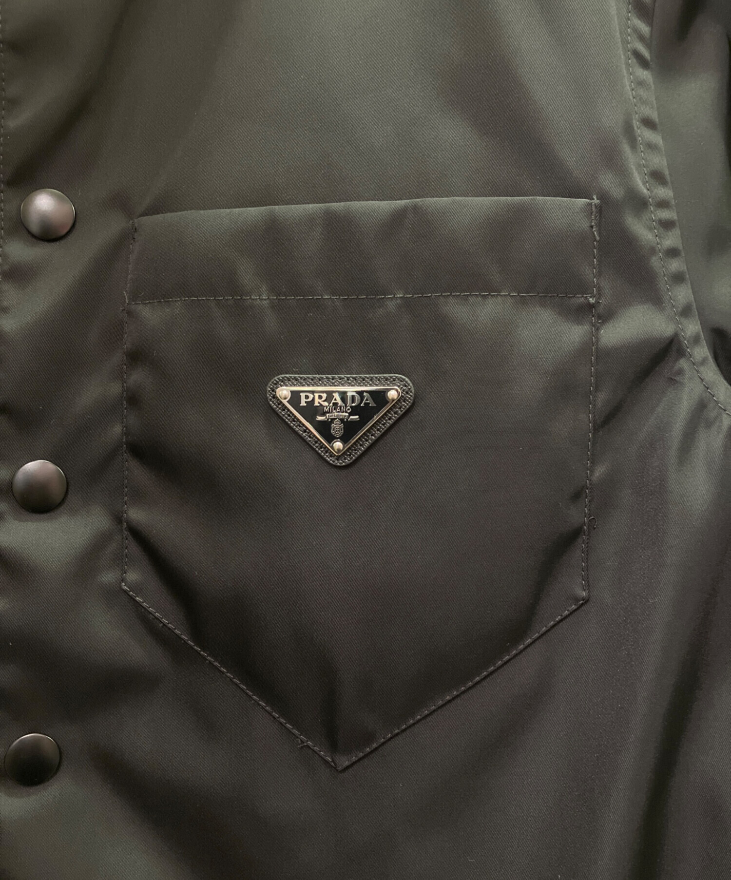 中古・古着通販】PRADA (プラダ) Re-Nylon シャツ ブラック サイズ:XS