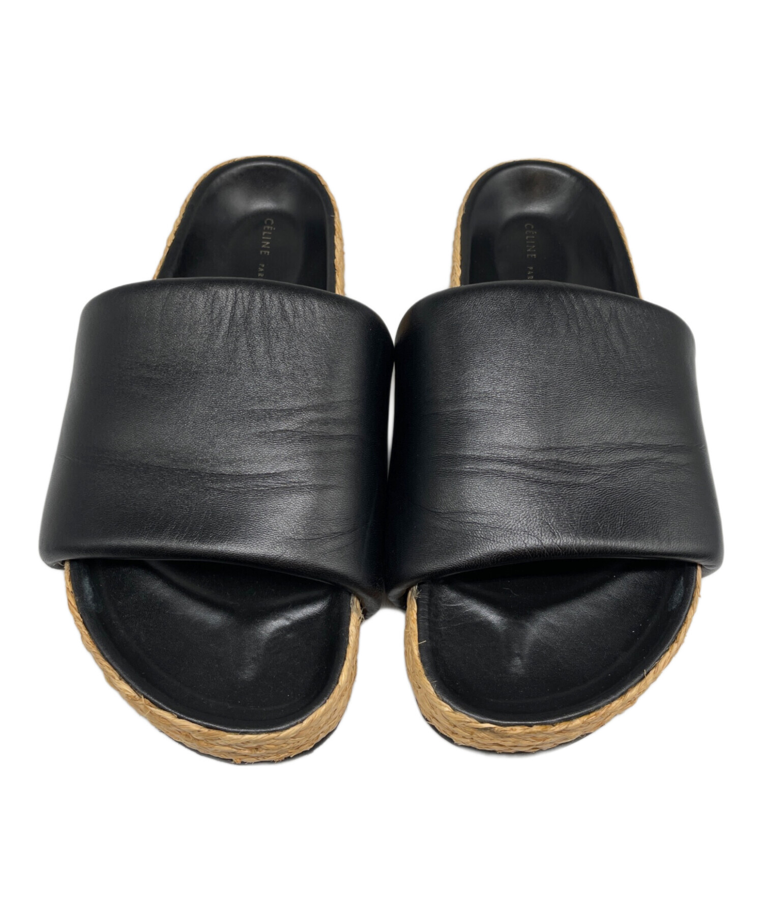 中古・古着通販】CELINE (セリーヌ) レザーエスパドリーユサンダル