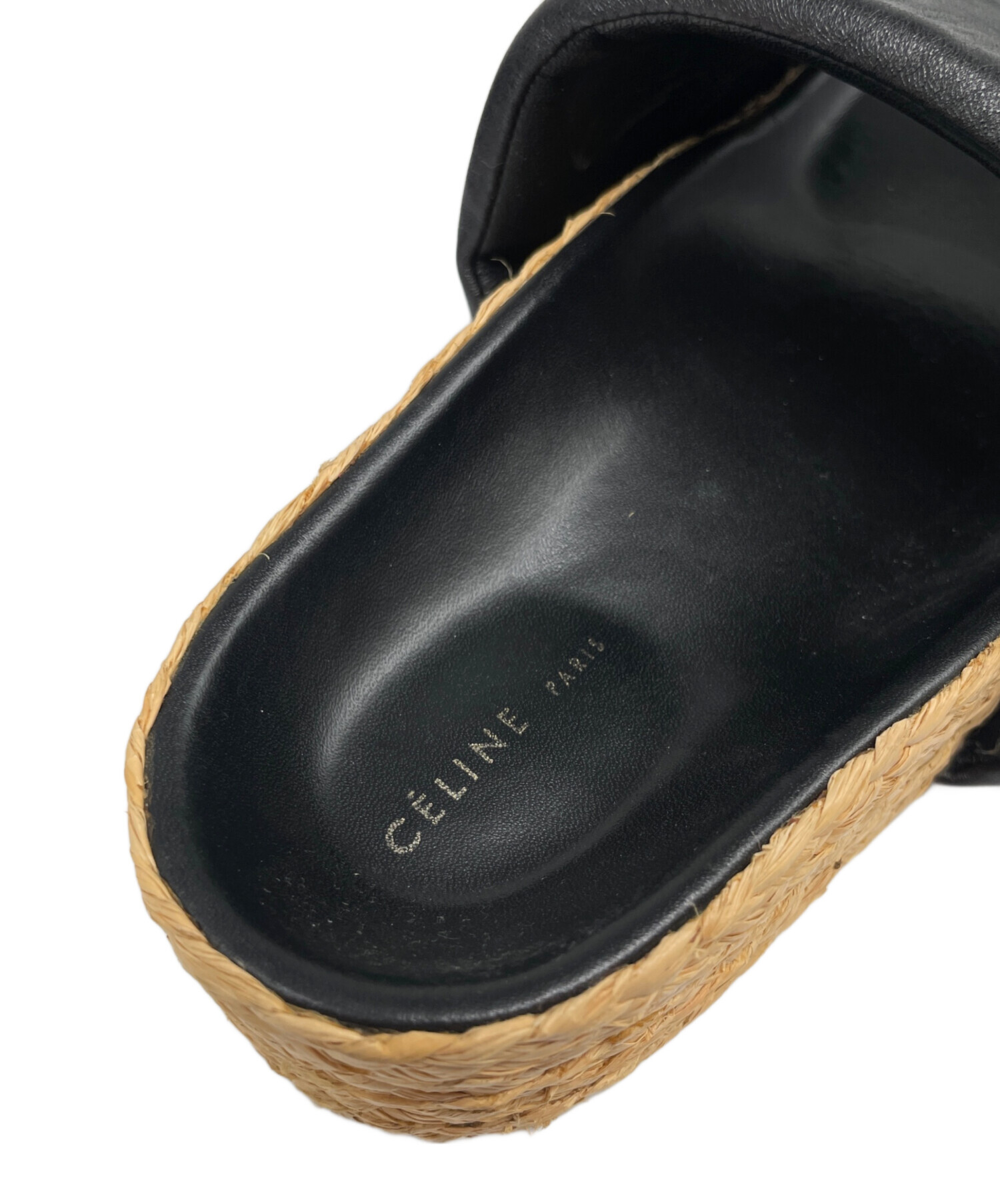 中古・古着通販】CELINE (セリーヌ) レザーエスパドリーユサンダル
