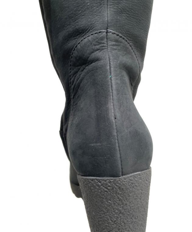 【美品】FENDI フェンディ スエード ロングブーツ ウェッジヒール 36.5 中古・古着通販】FENDI (フェンディ) 編み上げロングブーツ ブラック