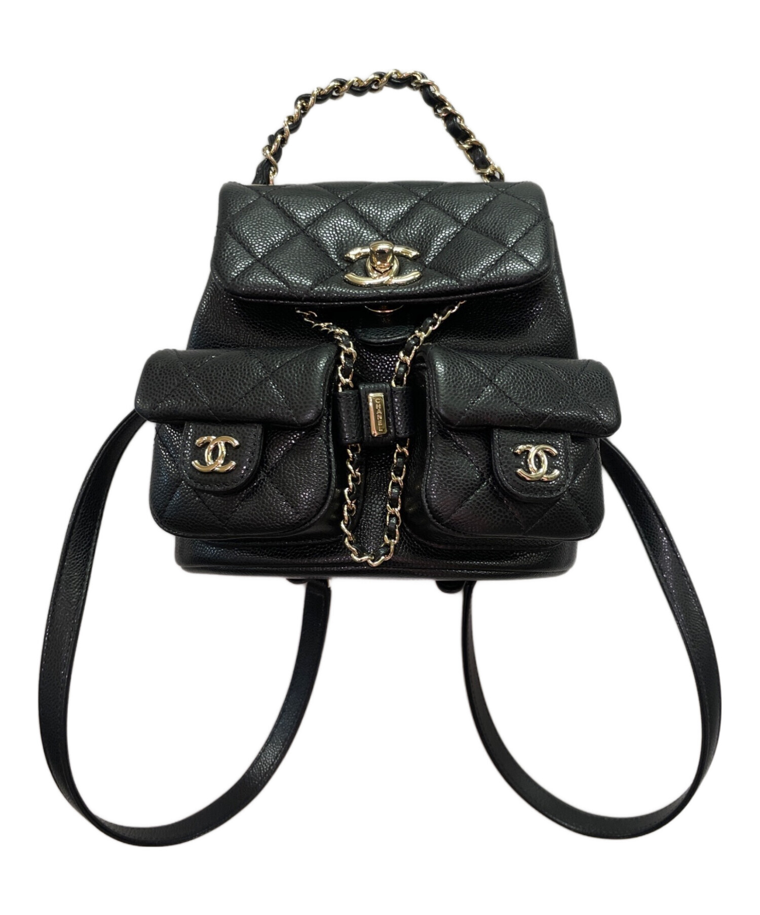 中古・古着通販】CHANEL (シャネル) キャビアスキン ミニバックパック 