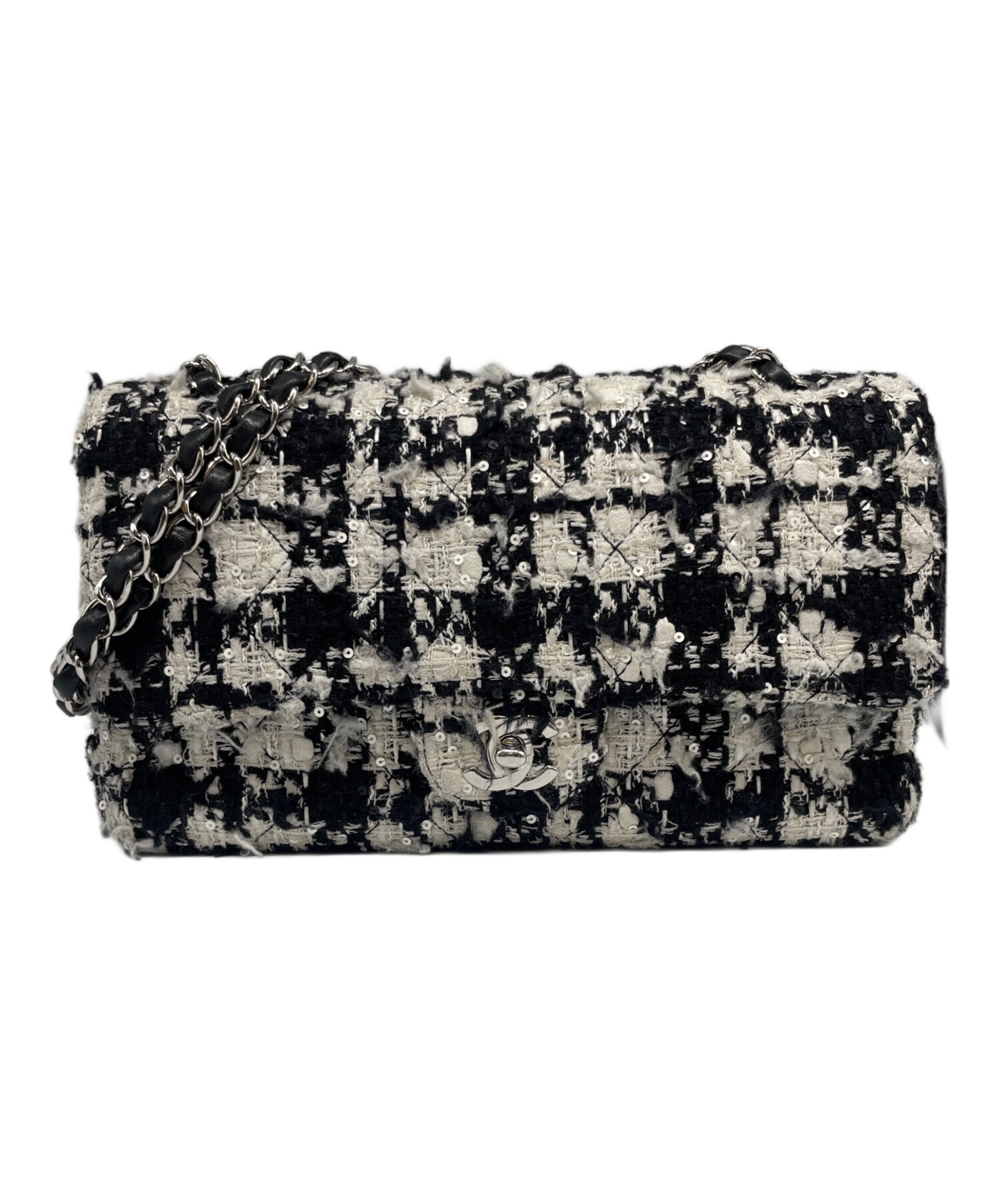 中古・古着通販】CHANEL (シャネル) Wフラップ マトラッセ ツイード