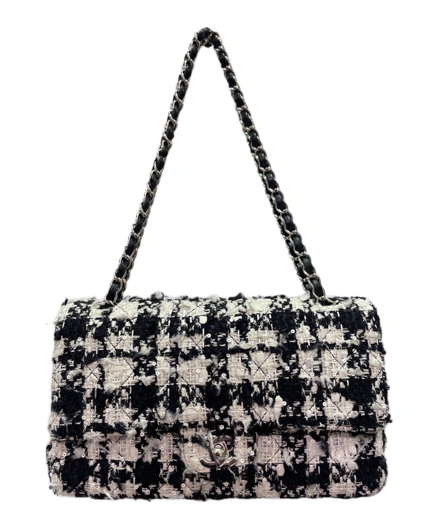 中古・古着通販】CHANEL (シャネル) Wフラップ マトラッセ ツイード