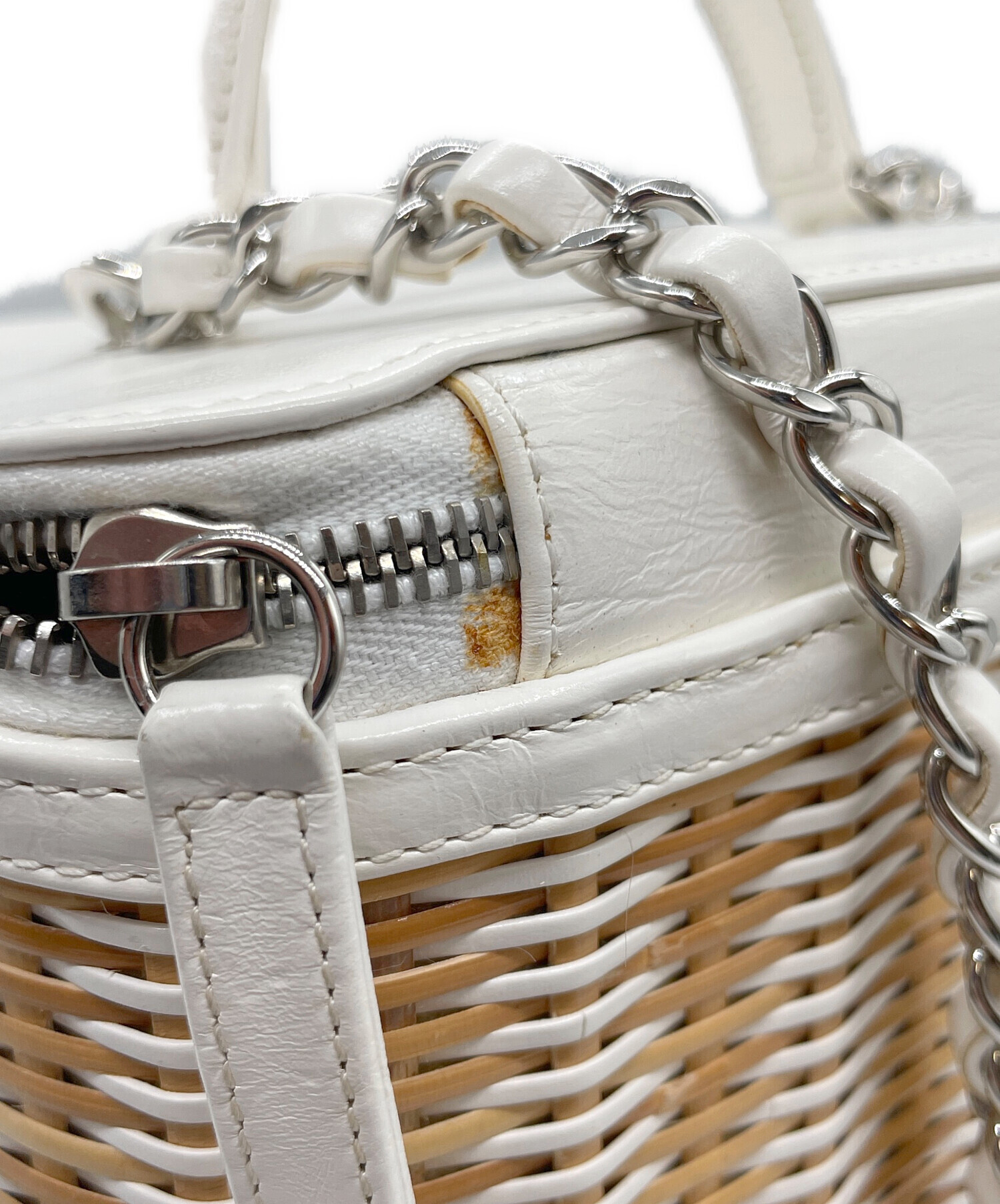 中古・古着通販】CHANEL (シャネル) バニティ バッグ ラタンショルダー