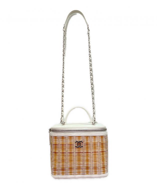 中古・古着通販】CHANEL (シャネル) バニティ バッグ ラタンショルダー