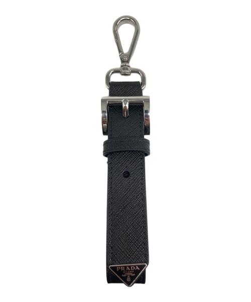 PRADA サフィアーノレザー キーチェーン（ブラック） Prada サフィアーノレザー キーホルダー | ブラック | FARFETCH JP