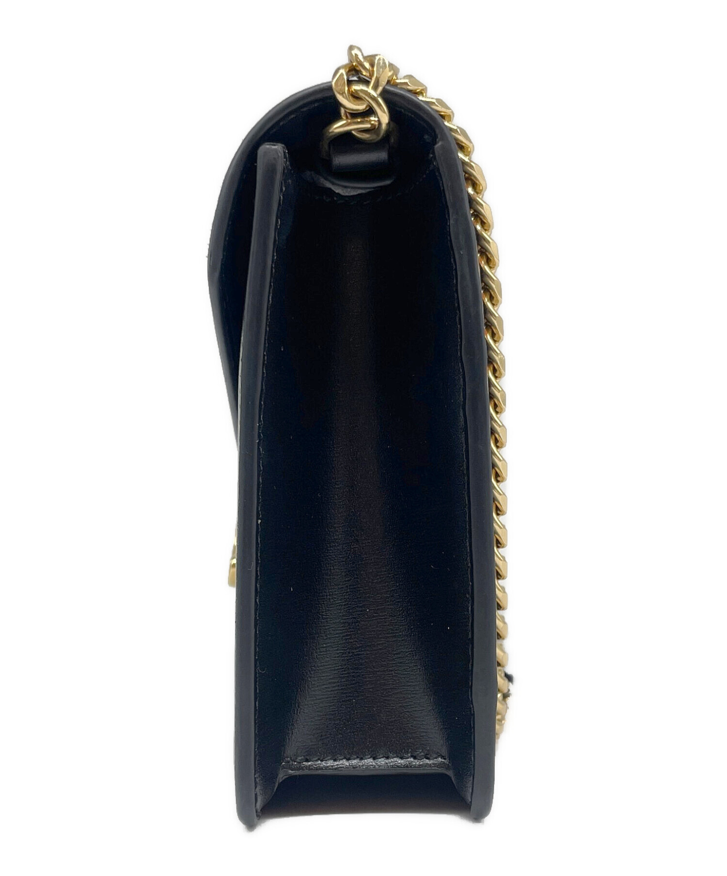 中古・古着通販】CELINE (セリーヌ) チェーンウォレット ブラック