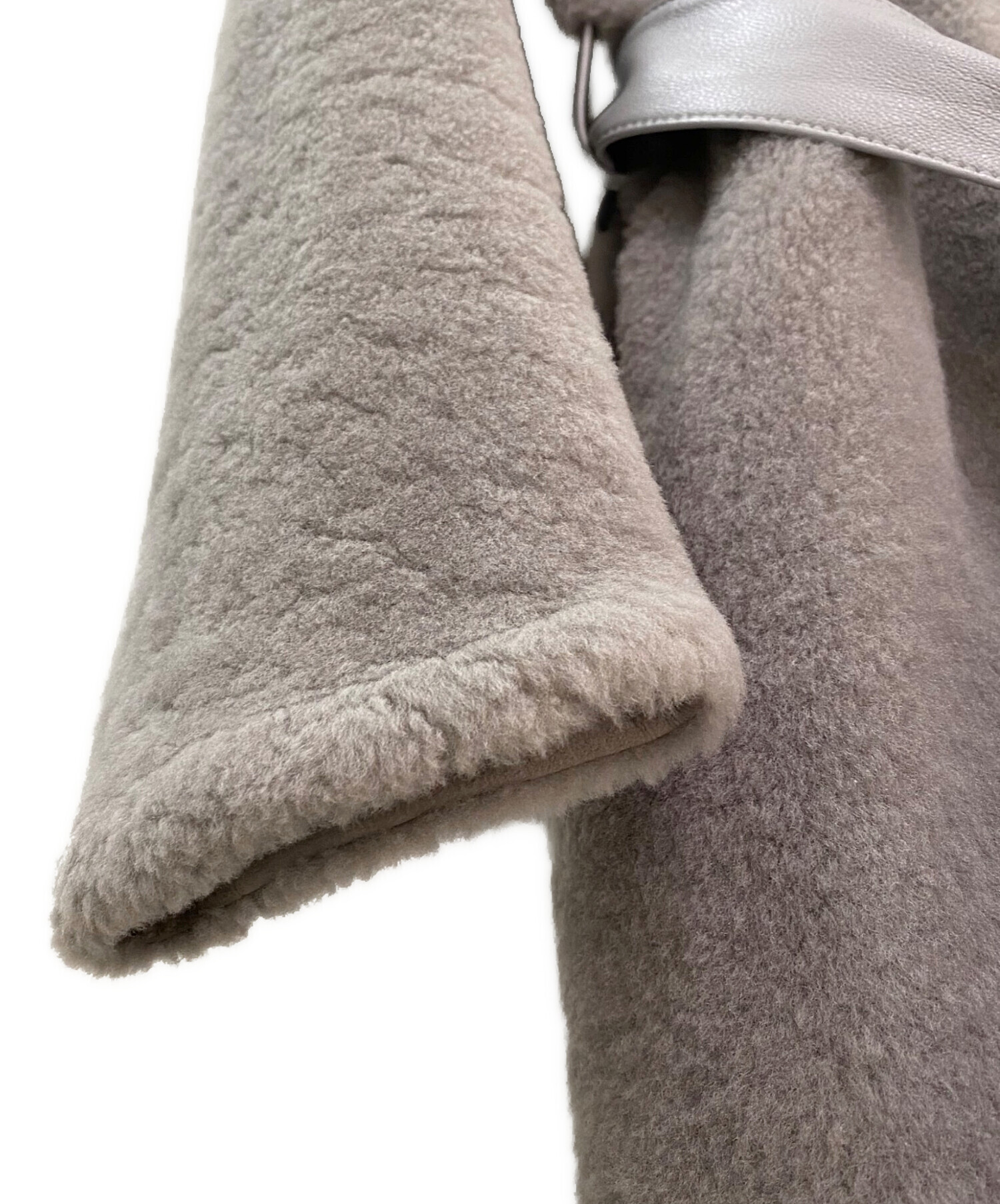 中古・古着通販】ebure (エブール) ムートンコート ライトグレー