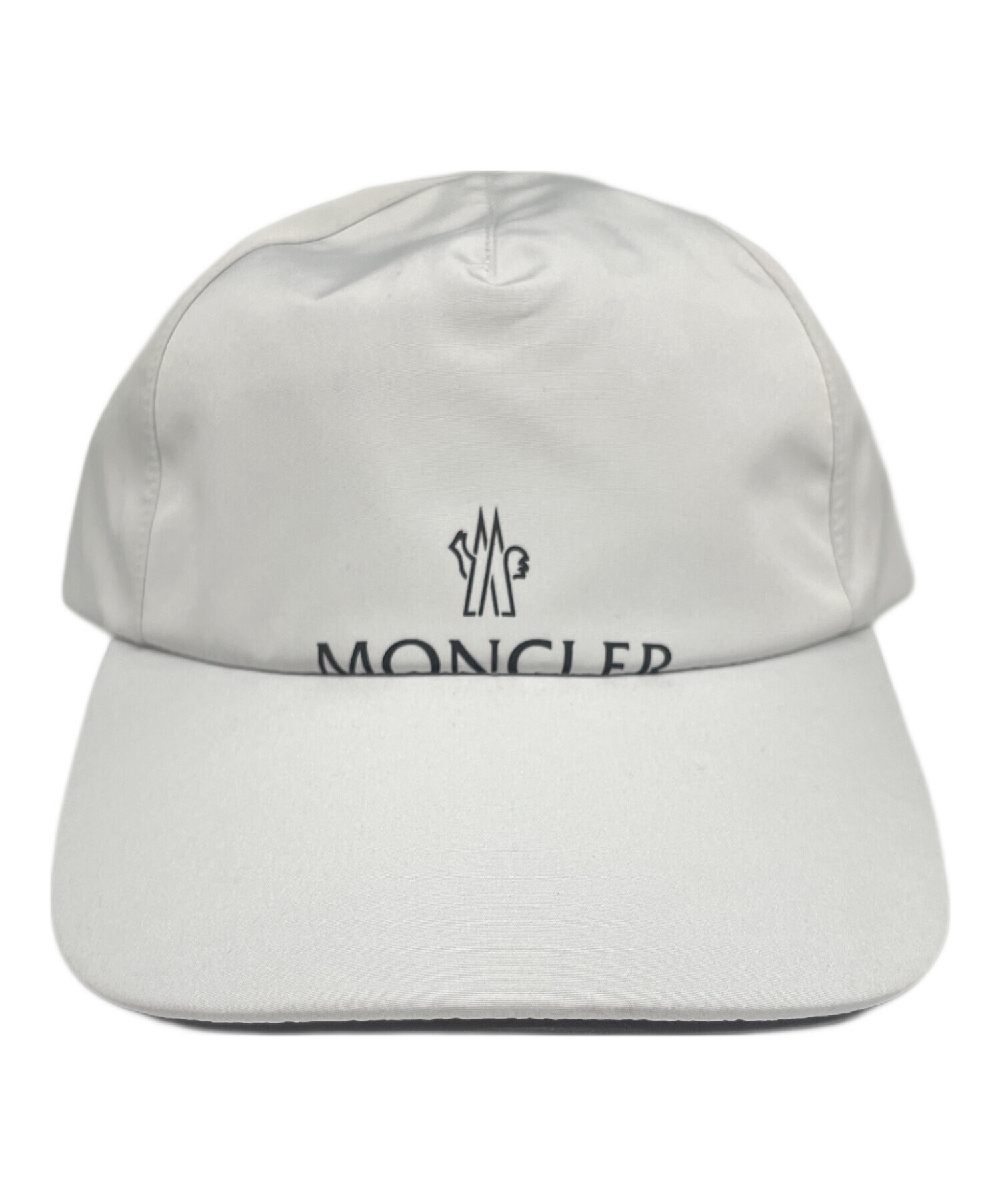 モンクレール　ベースボール　キャップ　ホワイト 中古・古着通販】MONCLER (モンクレール) ベースボールキャップ