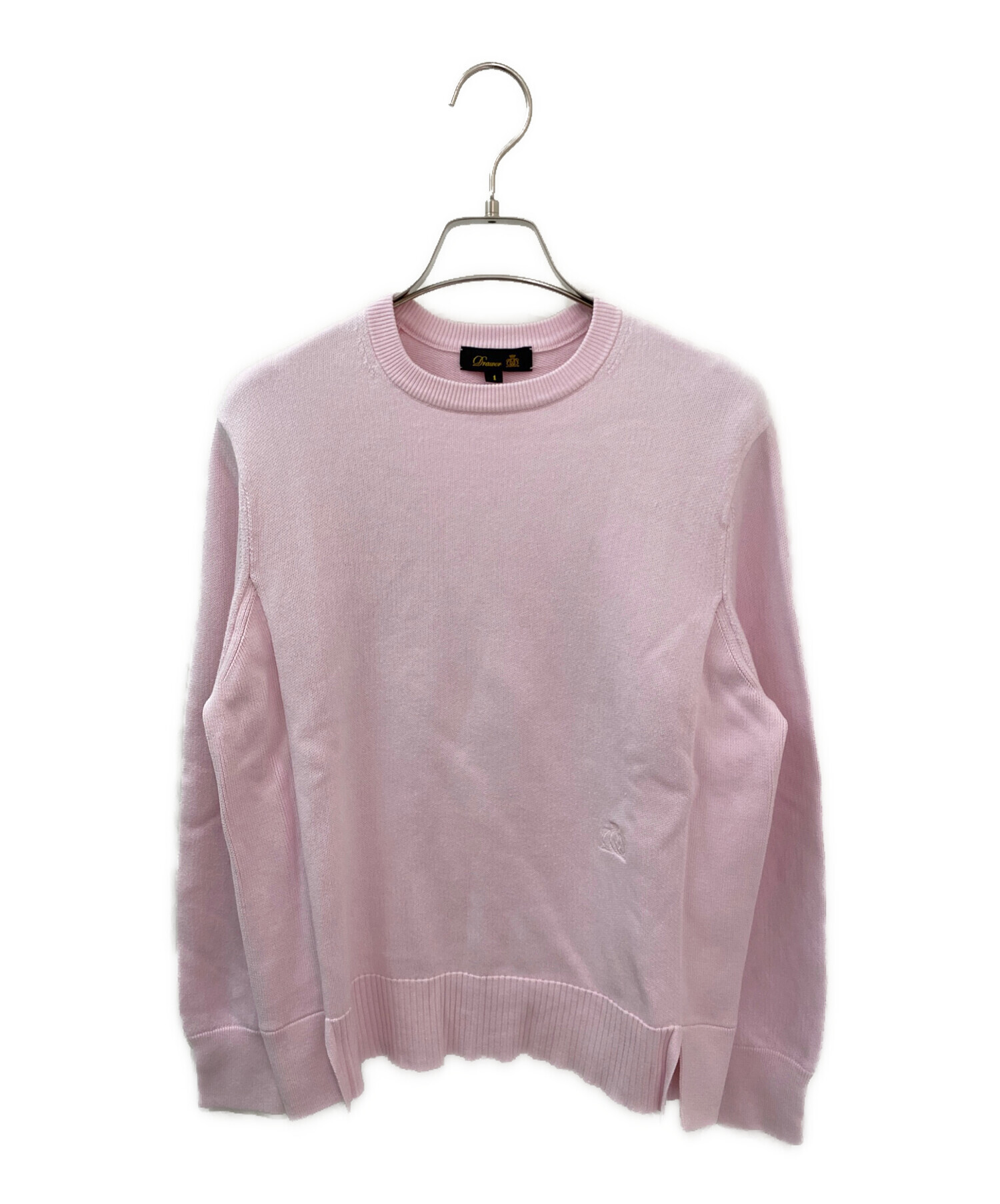 中古・古着通販】DRAWER (ドゥロワー) 12Gインレイ編みリブクルー