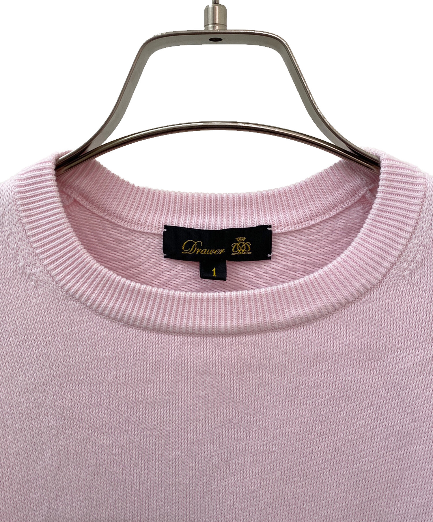 中古・古着通販】DRAWER (ドゥロワー) 12Gインレイ編みリブクルー