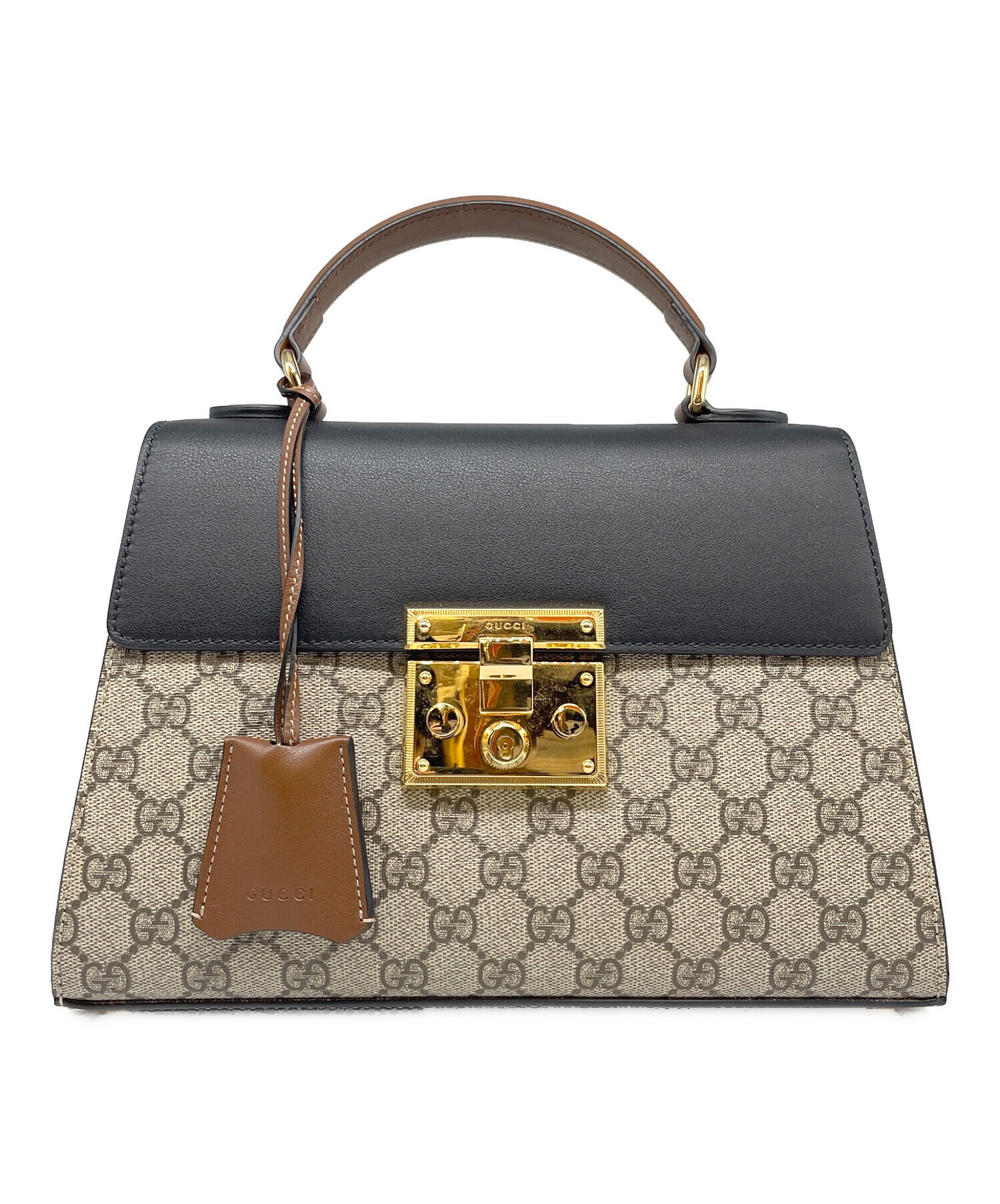 中古・古着通販】GUCCI (グッチ) GG パドロック 2wayバッグ ブラウン