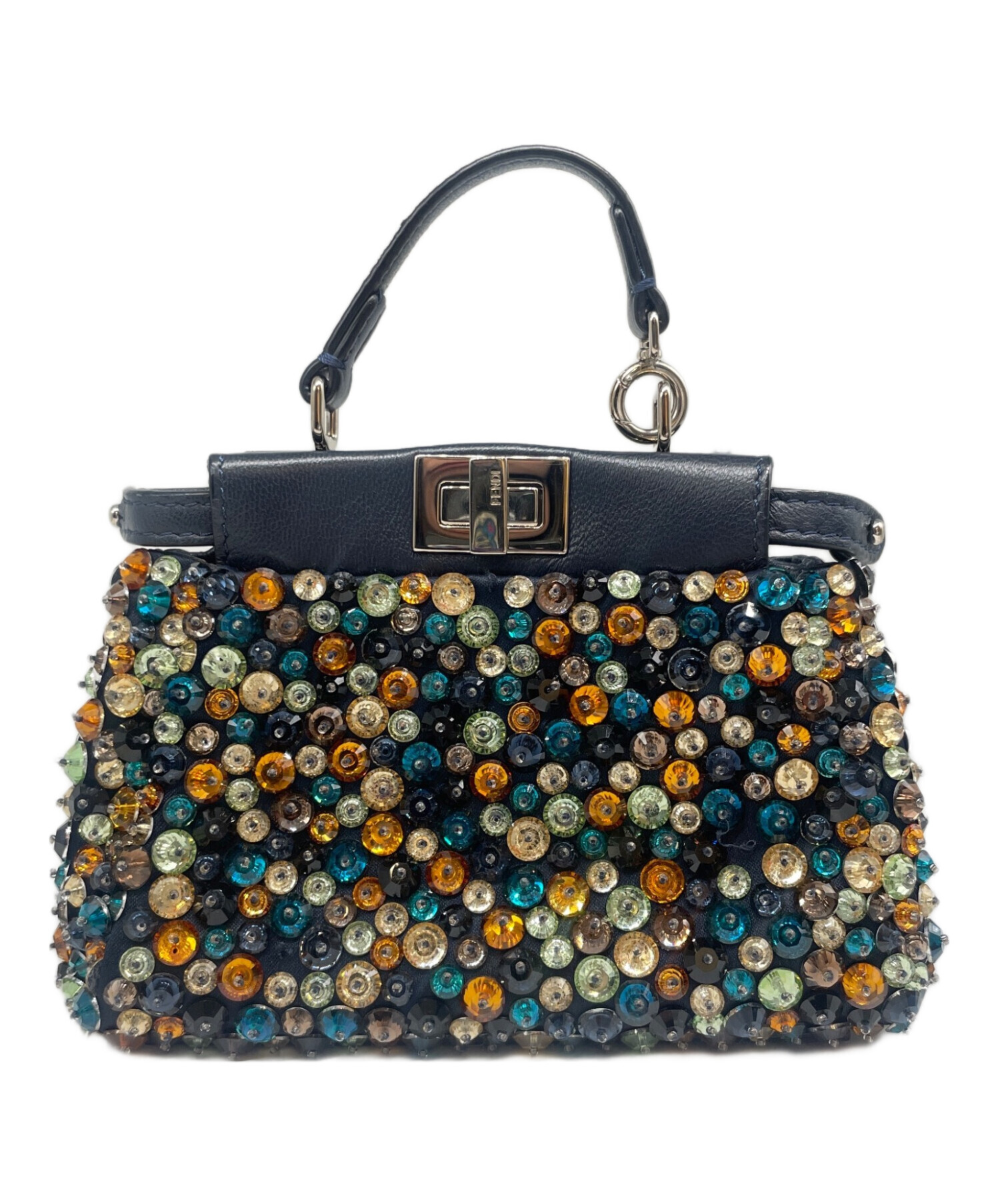中古・古着通販】FENDI (フェンディ) ピーカブー マイクロ ネイビー