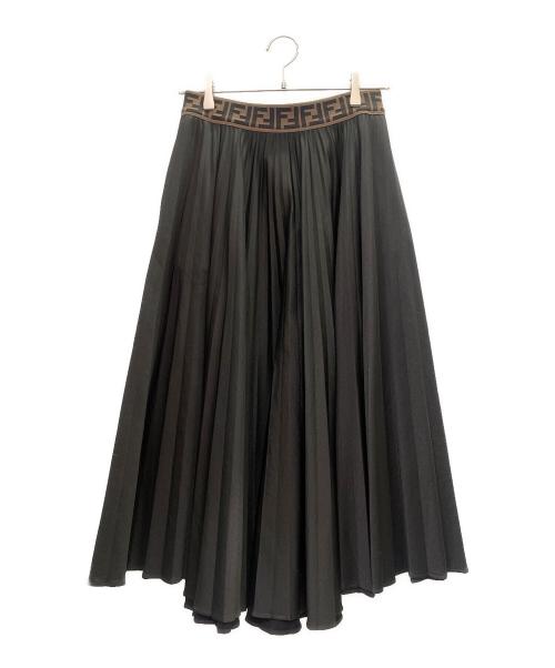 FENDI ロングスカート 中古・古着通販】FENDI (フェンディ) プリーツスカート ブラック