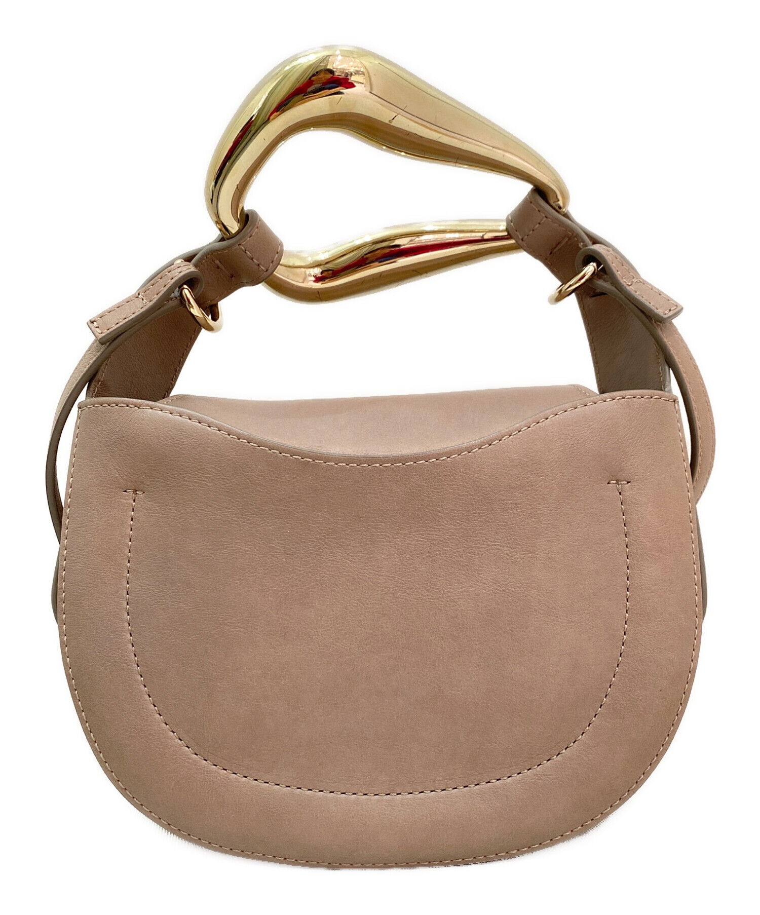 【新品・未使用】クロエ Chloe KISS フォンホルダー バッグ ベージュ 中古・古着通販】Chloe (クロエ) KISSスモールバッグ ベージュ