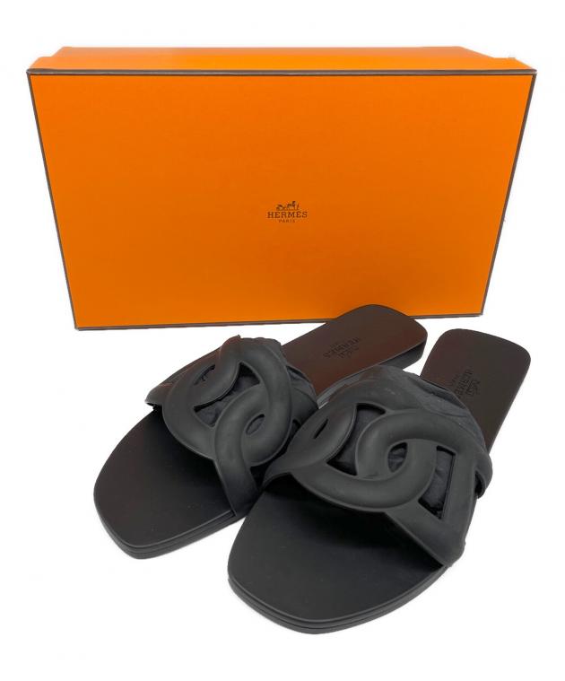 中古・古着通販】HERMES (エルメス) ALOHA ラバーサンダル ブラック