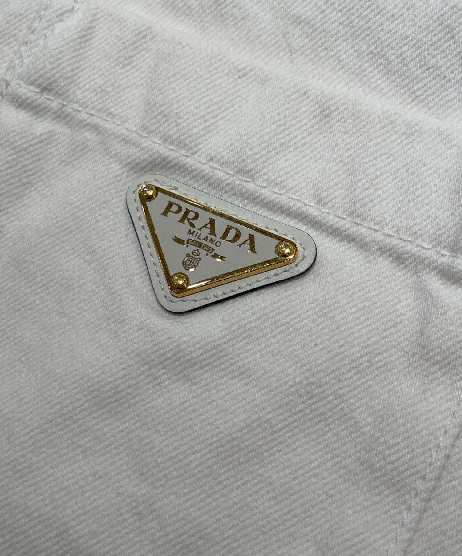 中古・古着通販】PRADA (プラダ) プレート付 デニムジャケット 
