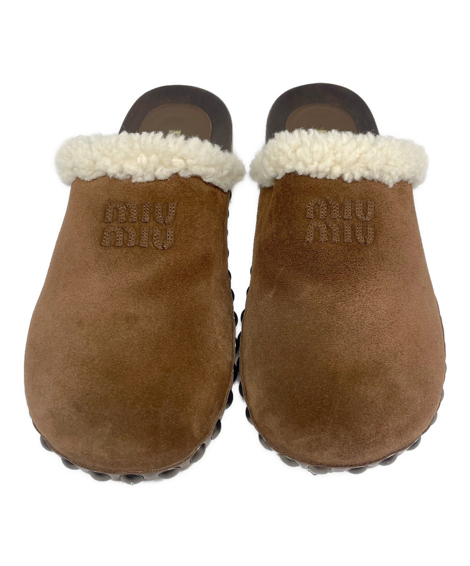 中古・古着通販】MIU MIU (ミュウミュウ) スエード クロッグ 