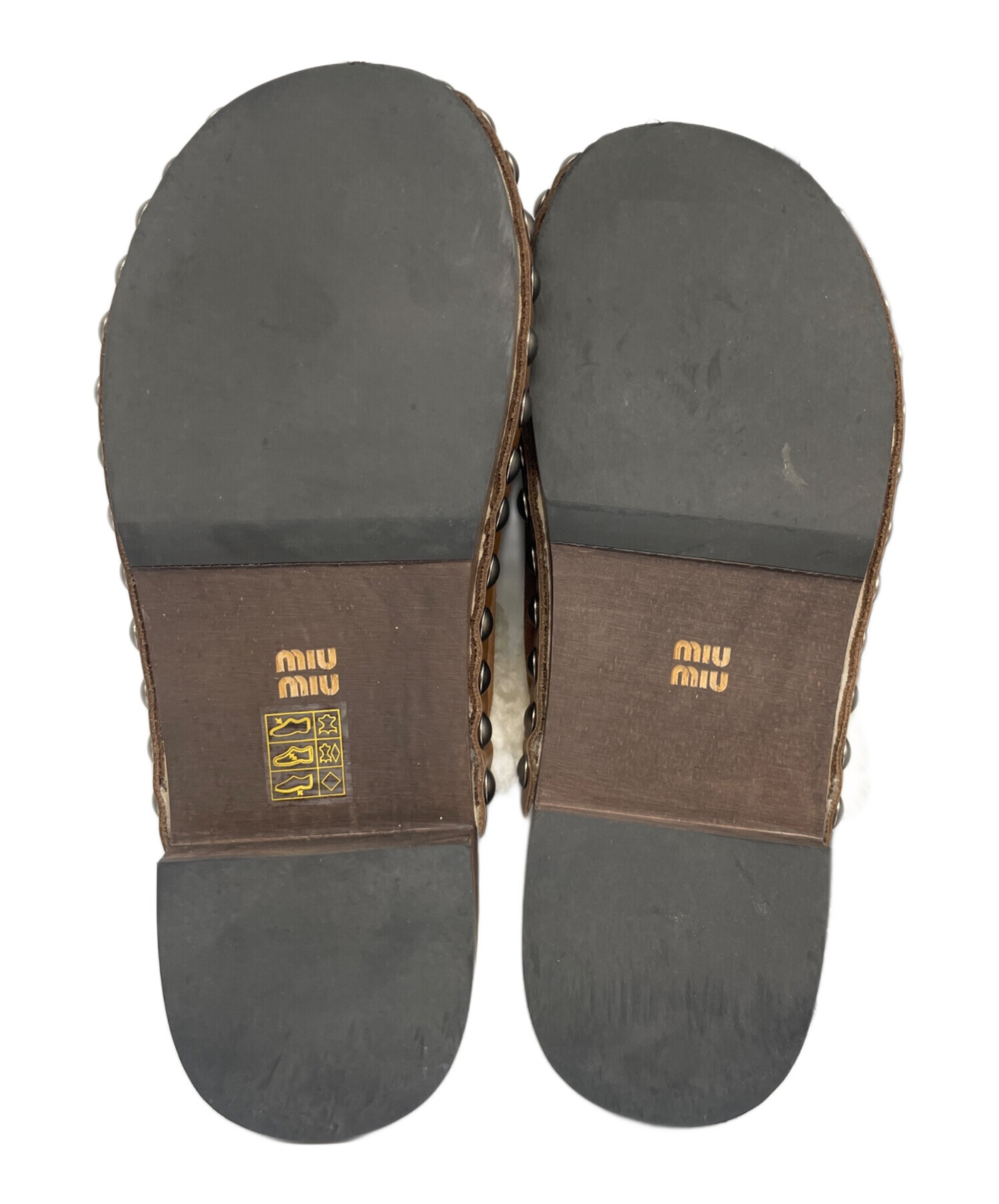 中古・古着通販】MIU MIU (ミュウミュウ) スエード クロッグ 
