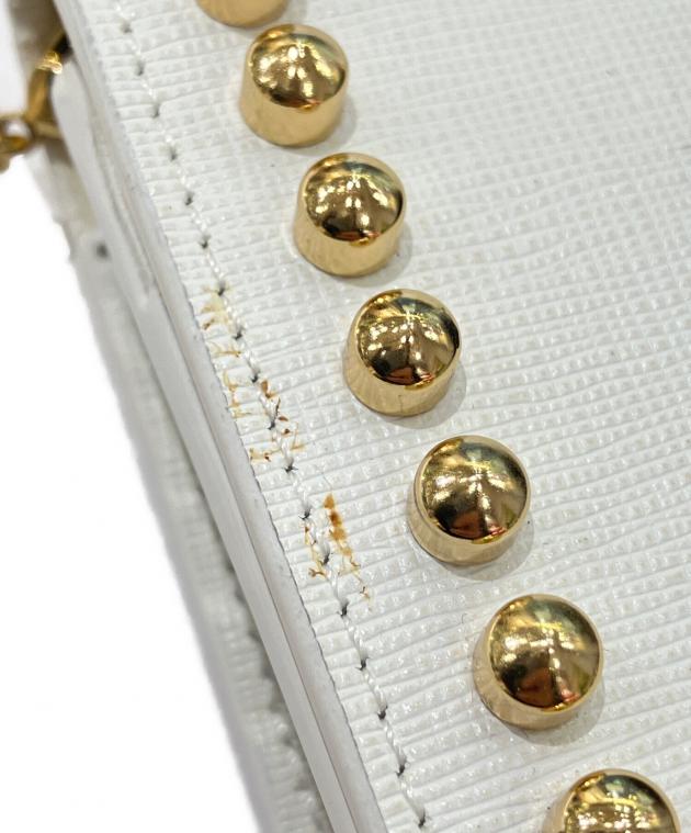 フェンディ カーリト スタッズ チェーン ショルダーバッグ ウォレットバッグ 8M0346 レザー レディース FENDI 【228-38494】 FENDI - フェンディ カーリト スタッズ チェーン ショルダーバッグ