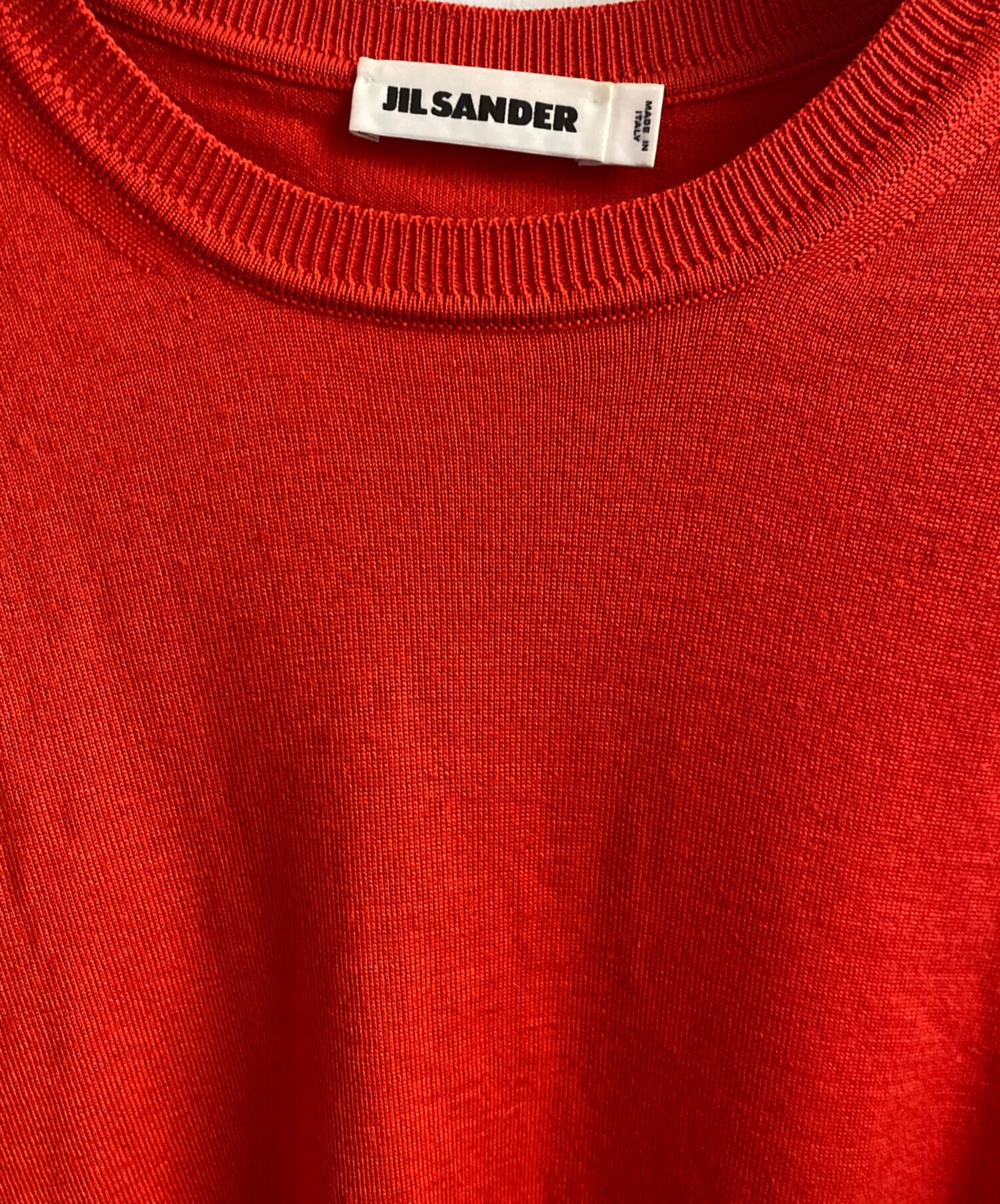 中古・古着通販】JIL SANDER (ジルサンダー) Vネックニット レッド