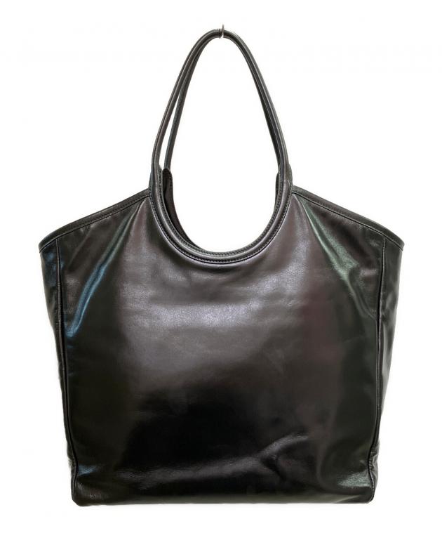 中古　MIU MIU（ミュウミュウ）　レザーハンドバッグ× 中古・古着通販】MIU MIU (ミュウミュウ) lvy レザーバッグ ブラック
