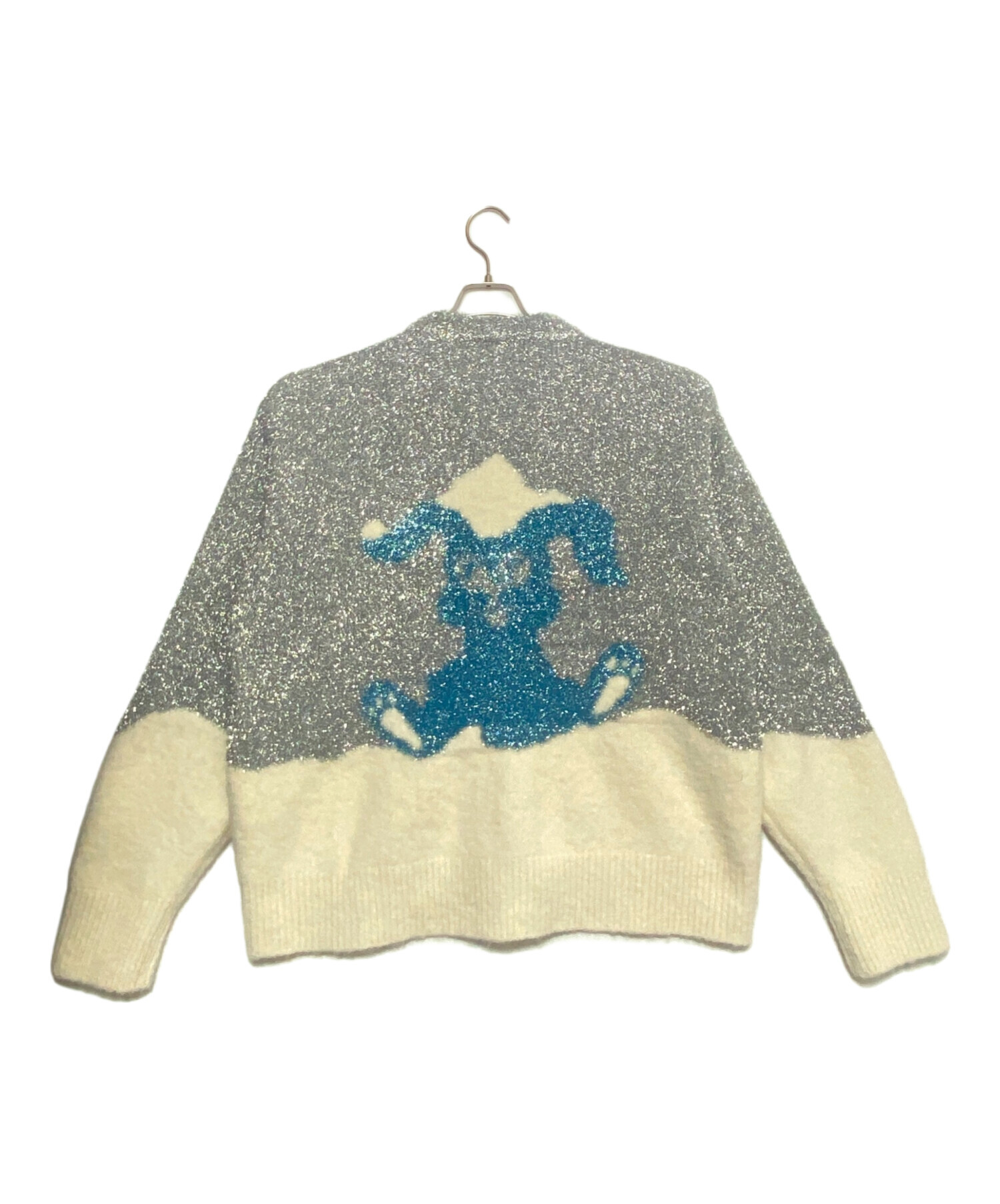 KENZO ケンゾー キャミソール M ニット 花柄 ラメ 水色 紺 ボルドー 中古・古着通販】KENZO (ケンゾー) ラメニットカーディガン シルバー