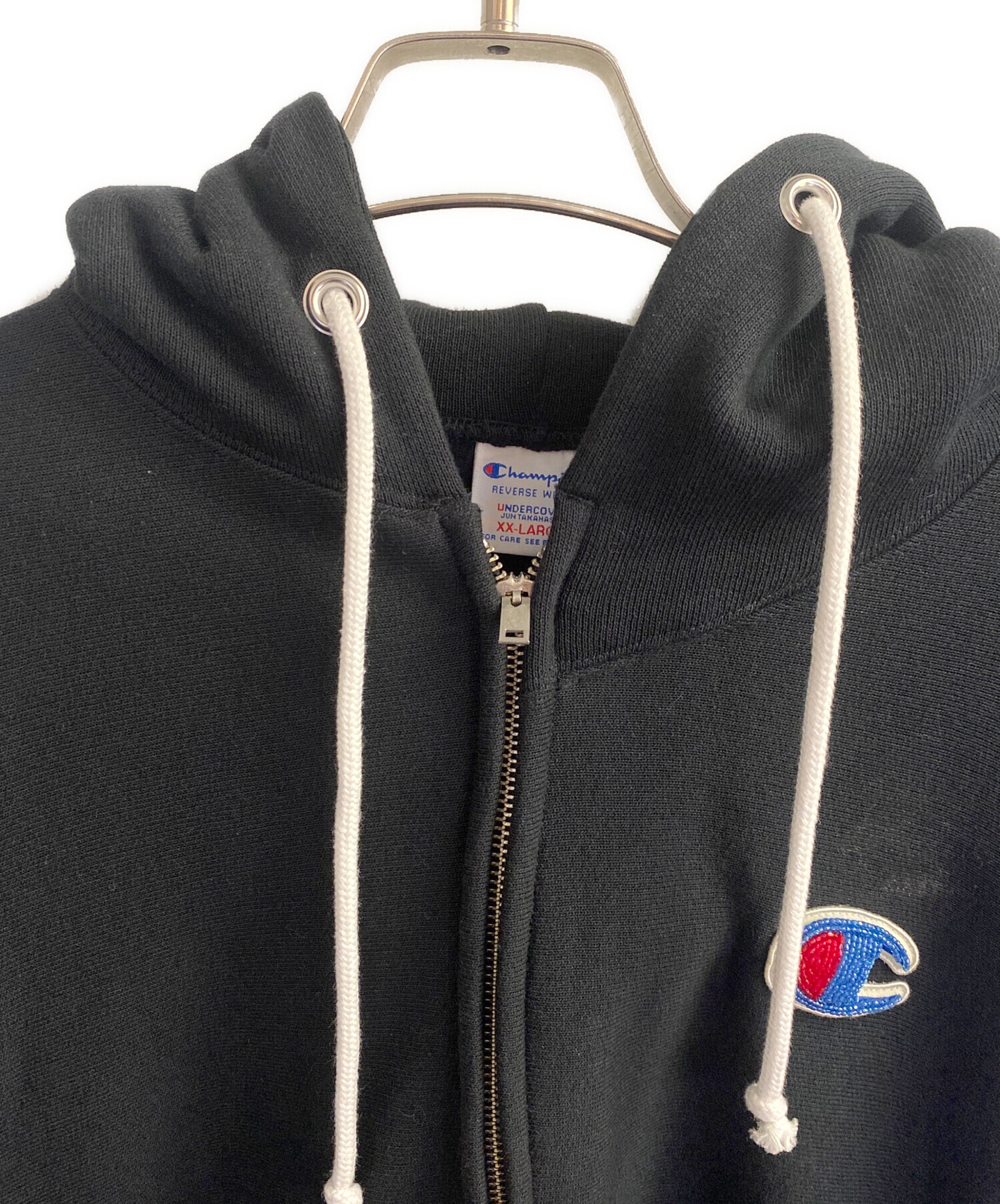 【ao＊。*】タグ付き　UNDERCOVER×Champion パーカー Undercover x Champion パーカー | ブラック | FARFETCH JP