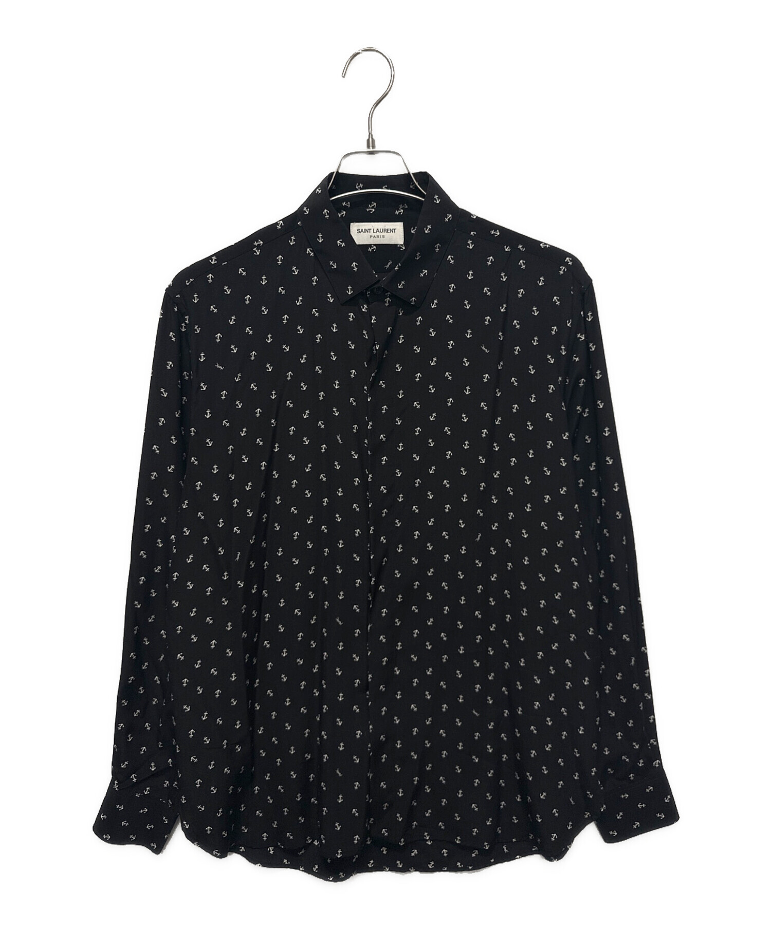 90’s Yves Saint Laurent 総柄 プリズンシャツ 中古・古着通販】Saint Laurent Paris (サンローランパリ) アンカー 総