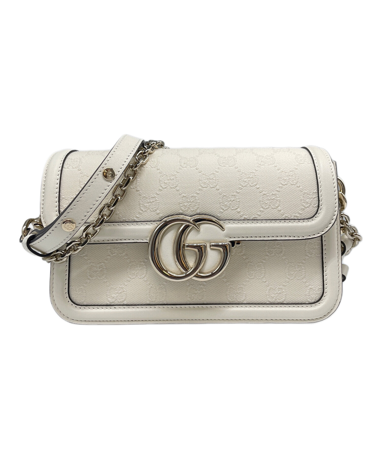 中古・古着通販】GUCCI (グッチ) GGマーモント Go スモール アイボリー