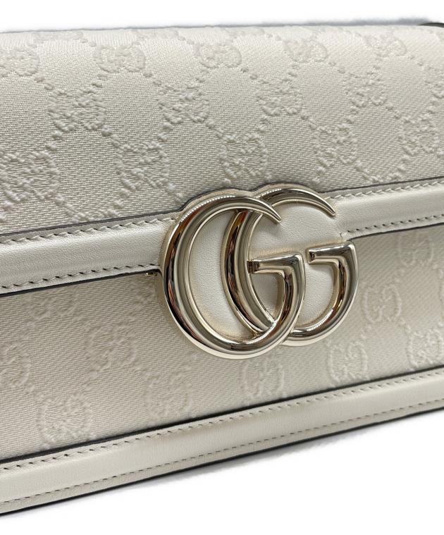 中古・古着通販】GUCCI (グッチ) GGマーモント Go スモール アイボリー