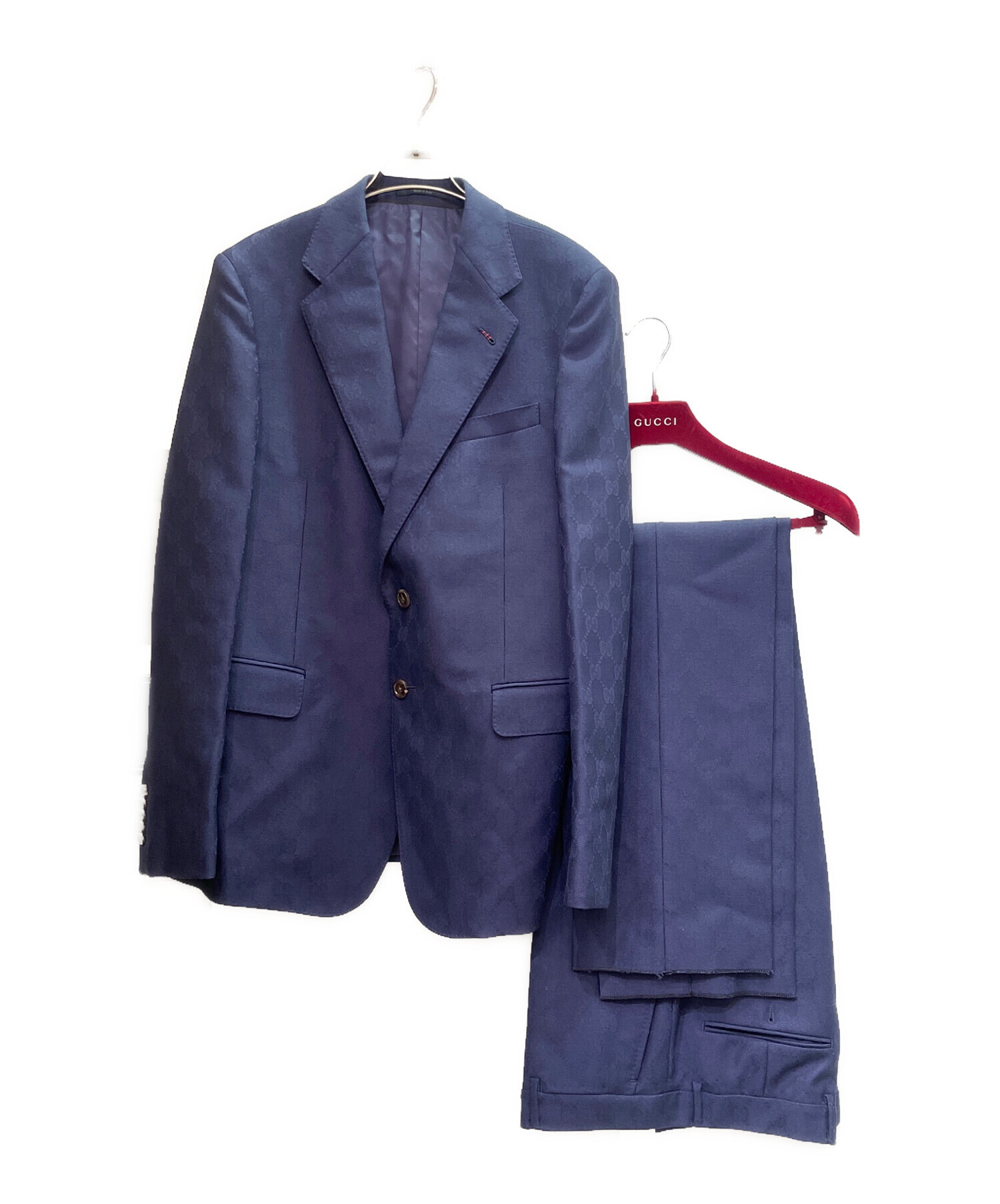 【vintage】セットアップ ダブルスーツ クラシックブルー GUCCI GUCCI（グッチ）その他 青 サイズ:46/46/46(M位) メンズ/2200609905050