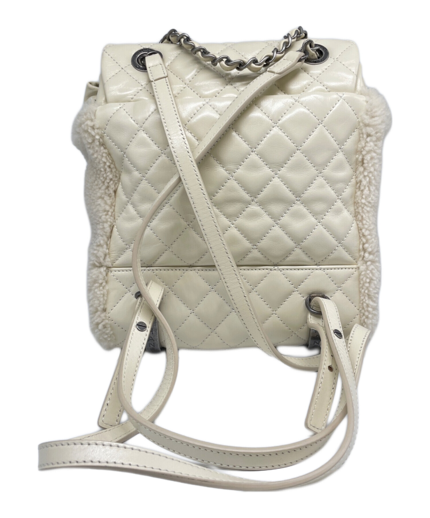 シャネル正規品ジャンク バック りく 中古・古着通販】CHANEL (シャネル) バックパック ホワイト｜ブランド