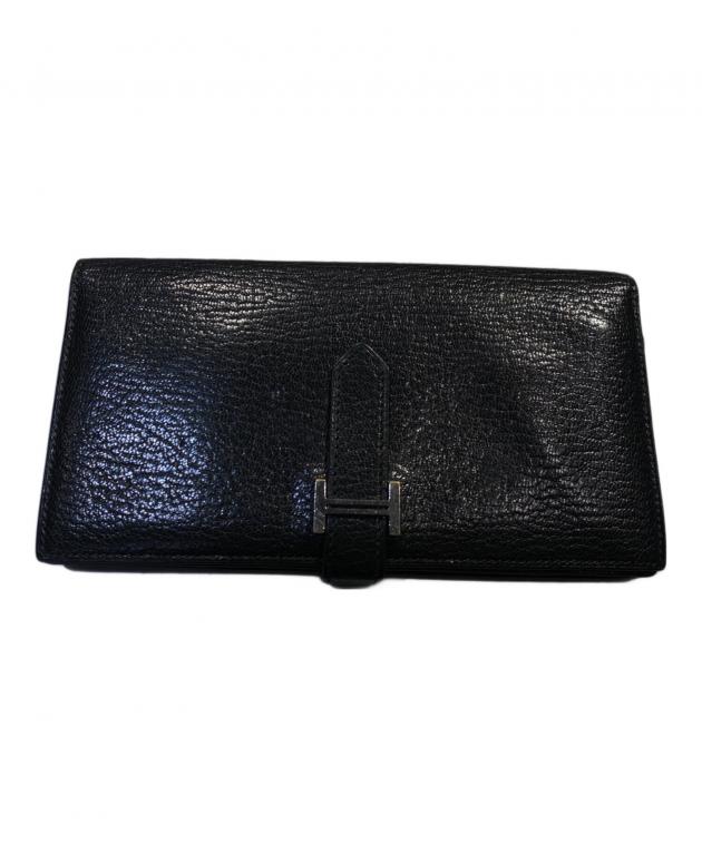HERMES エルメス 財布・ケース  黒 【古着】【中古】【送料無料】 中古・古着通販】HERMES (エルメス) 長財布 ブラック｜ブランド・古着