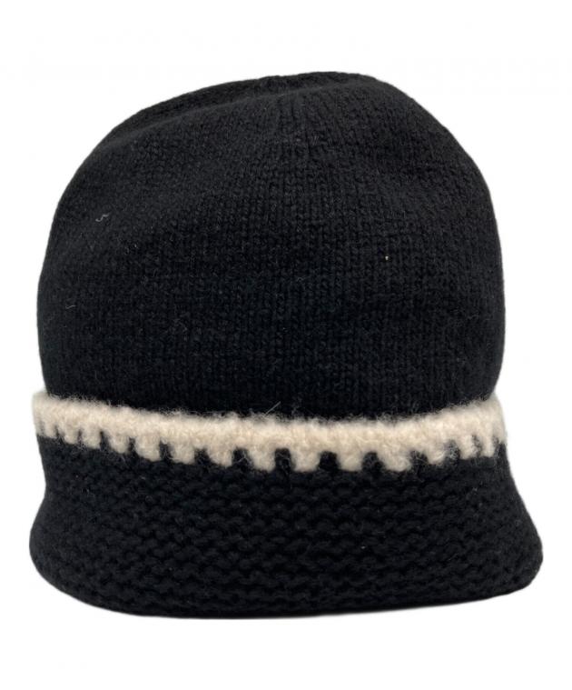 中古・古着通販】CHANEL (シャネル) ココマーク ニット帽 ブラック