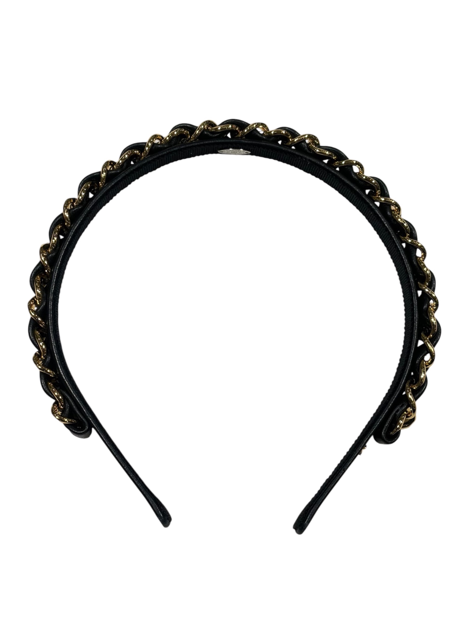 【極上の輝き】CHANEL シャネル スパンコール カチューシャ ブラック 中古・古着通販】CHANEL (シャネル) ラムスキン カチューシャ ブラック