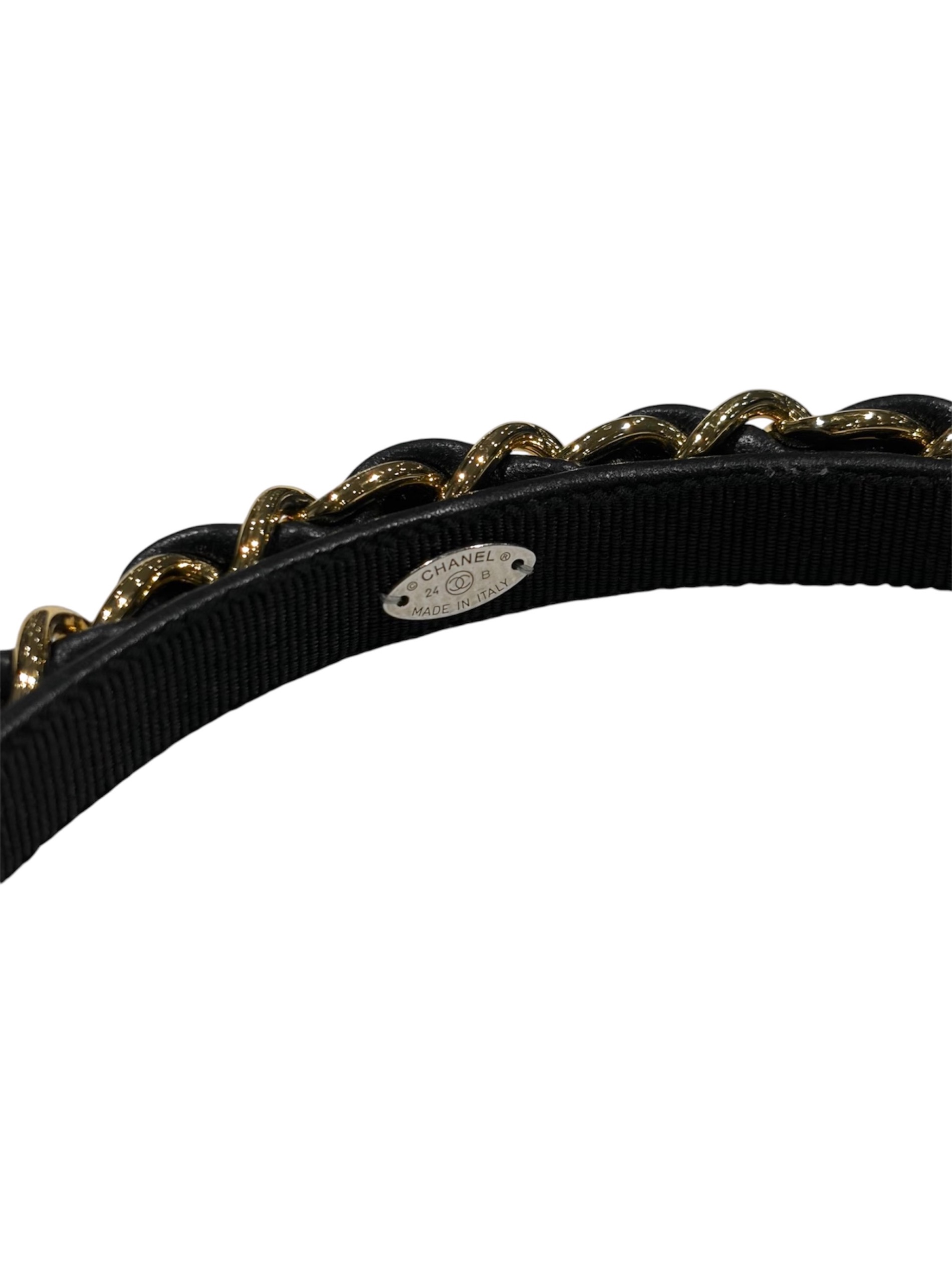 中古・古着通販】CHANEL (シャネル) ラムスキン カチューシャ ブラック