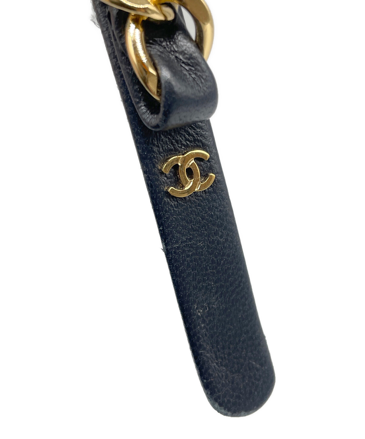 中古・古着通販】CHANEL (シャネル) ラムスキン カチューシャ ブラック
