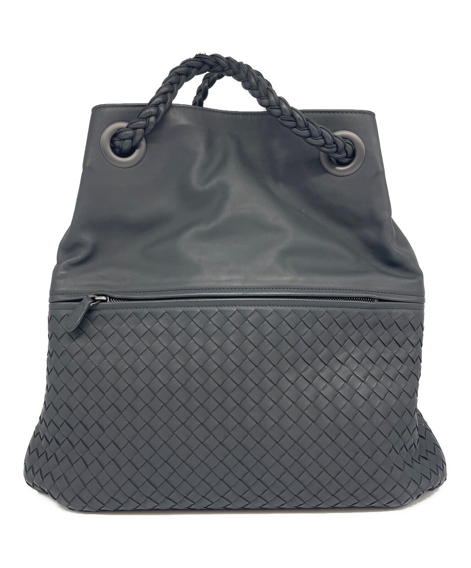 【BOTTEGAVENETA/ボッテガヴェネタ】 イントレチャート ハンドバッグ レザー グレー レディース【中古】【真子質店】【GD】【DIMi】 中古・古着通販】BOTTEGA VENETA (ボッテガベネタ) イントレ
